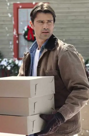 Heart Of The Holidays Corey Sevier Noah Brown Cotton Jacket corey-sevier-heart-of-the-holidays-jacket