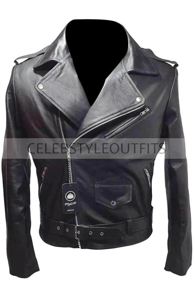 Grease Kenickie Murdoch Jeff Conaway Bomber Black Biker Jacket grease-jeff-conaway-black-leather-jacket