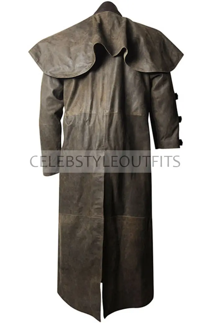 Ron Perlman Hellboy Cosplay Brown Cotton Long Trench Coat hellboy-ron-perlman-brown-leather-trench-coat