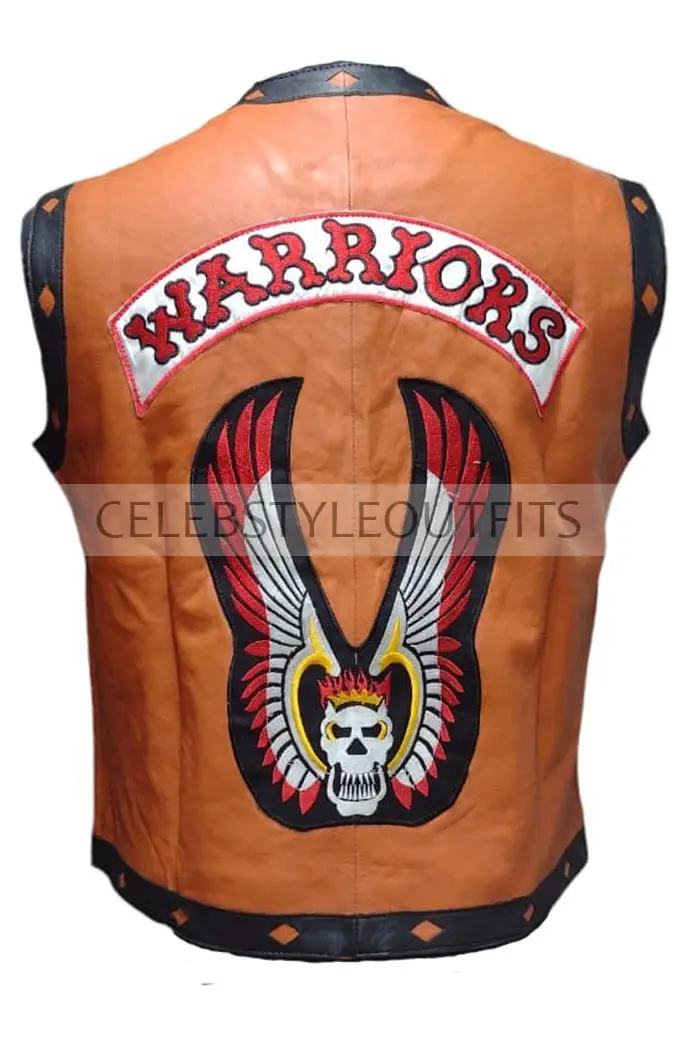 Ajax James Remar The Warriors Brown Cosplay Leather Vest warriors-ajax-vest-costume
