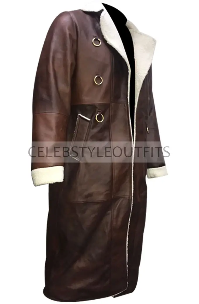 Charlie Hunnam King Arthur Legend of the Sword Brown Leather Coat charlie-hunnam-legend-the-sword-coat