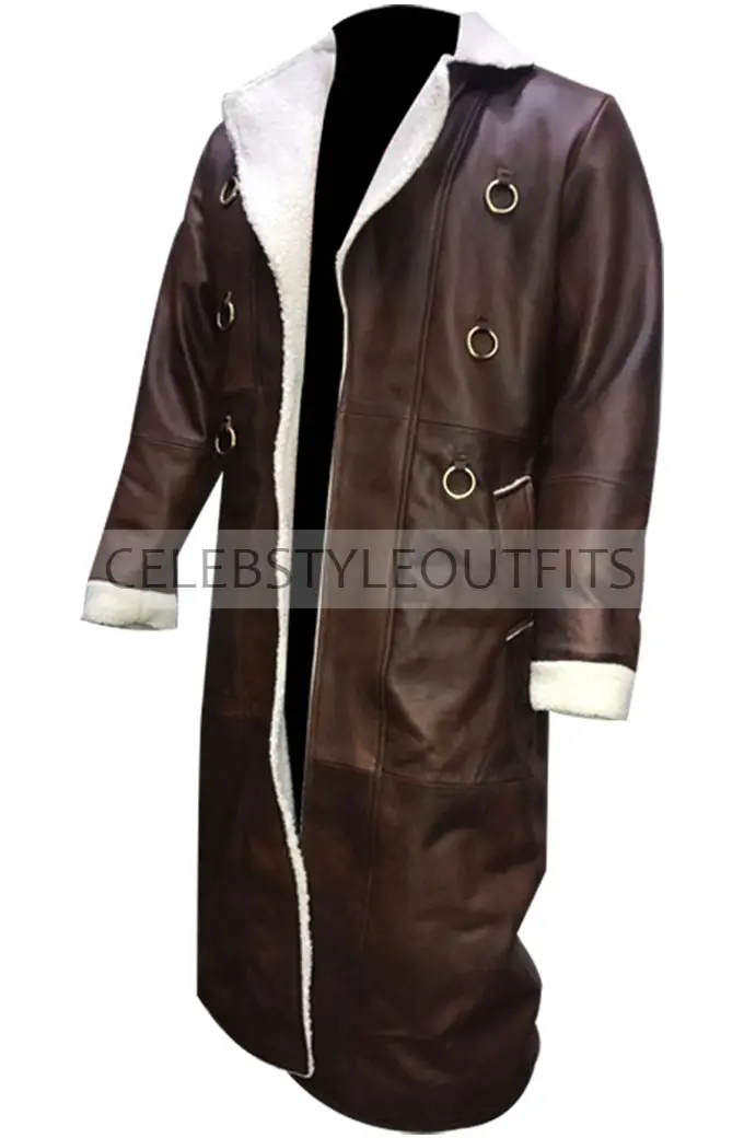 Charlie Hunnam King Arthur Legend of the Sword Brown Leather Coat charlie-hunnam-legend-the-sword-coat