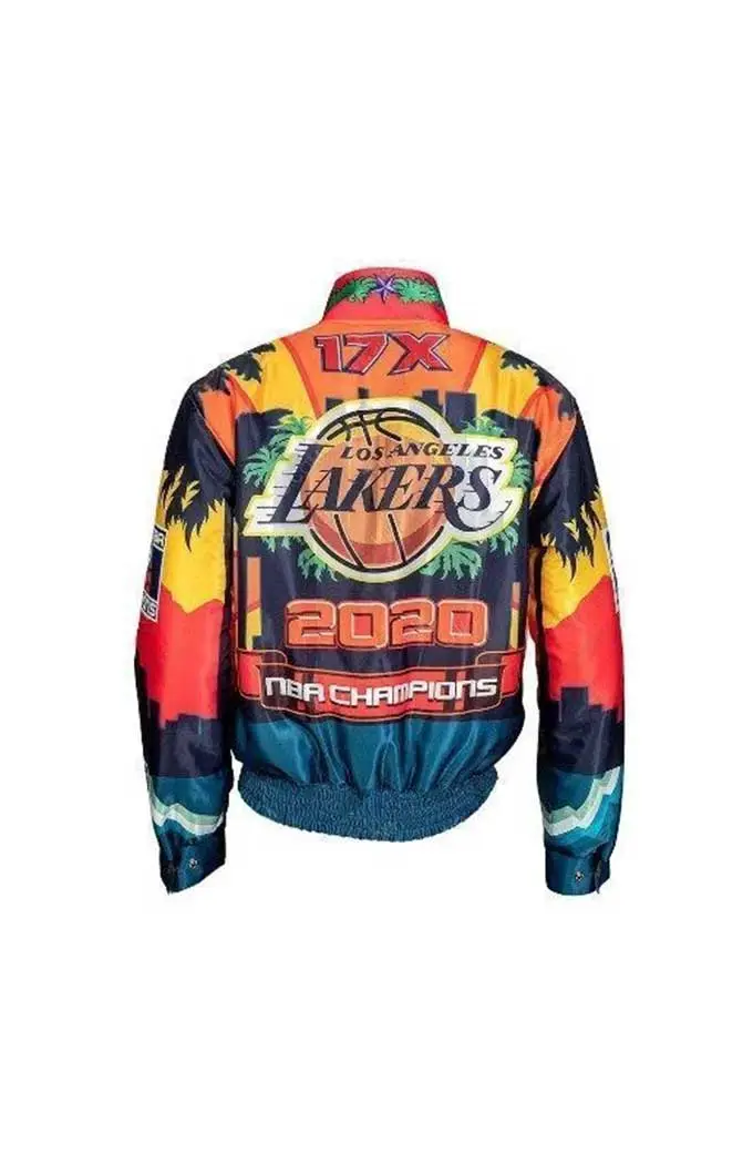 Jeff Hamilton Los Angeles Lakers Purple Bomber Leather Jacket los-angeles-lakers-jeff-hamilton-bomber-jacket