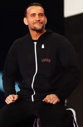 CM Punk Larry Black Zipper Black Fleece Hoodie For Men