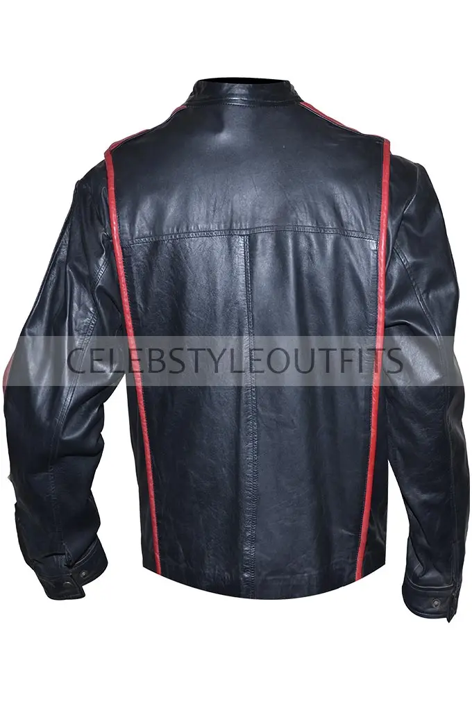 Mass Effect Commander Shepard Cosplay Black Leather Jacket commander-shepard-mass-effect-jacket