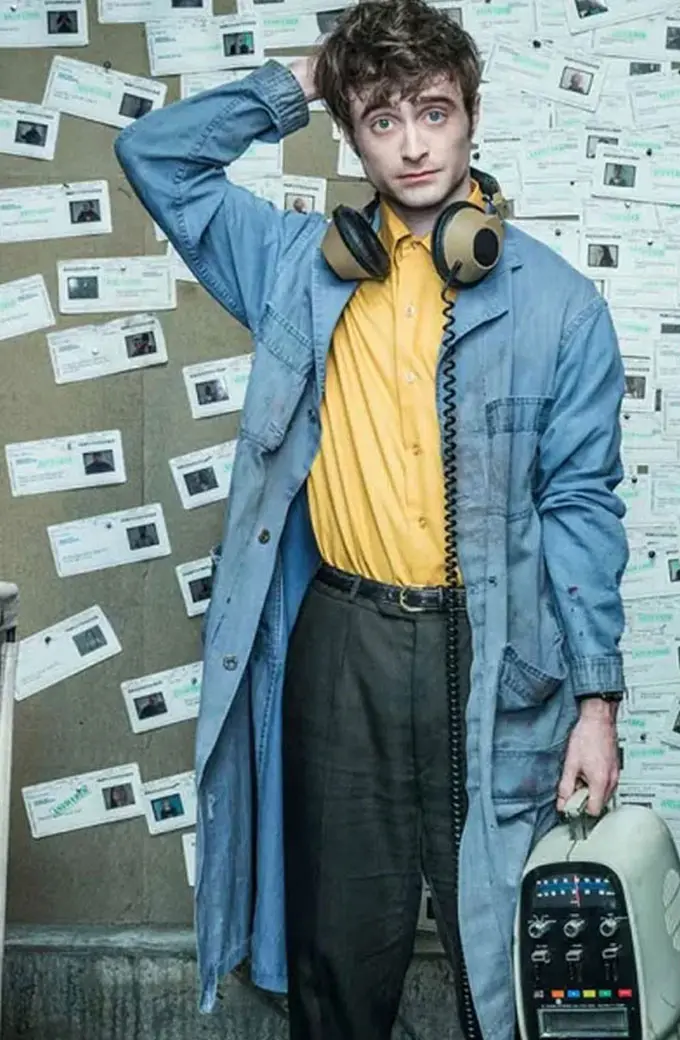 Miracle Workers Daniel Radcliffe Ezekiel Brown Blue Long Coat miracle-workers-craig-blue-coat