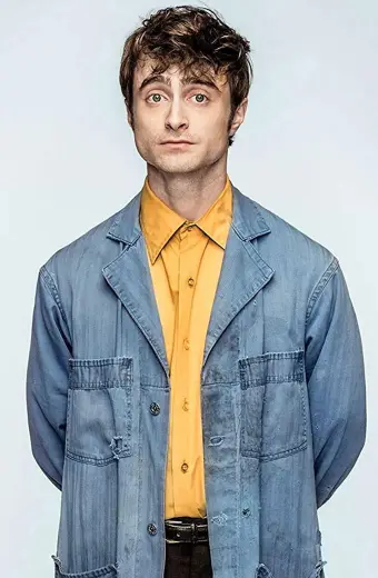 Ezekiel Brown Miracle Workers Daniel Radcliffe Blue Long Coat