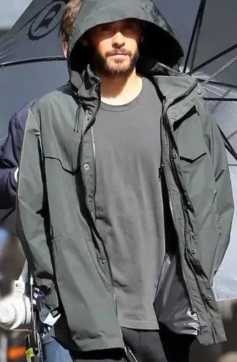 Jared Leto Michael Morbius Hooded Grey Parachute Jacket