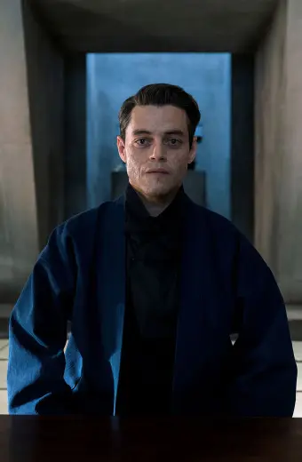 Rami Malek No Time To Die Lyutsifer Safin Blue Trench Coat no-time-to-die-lyutsifer-safin-coat