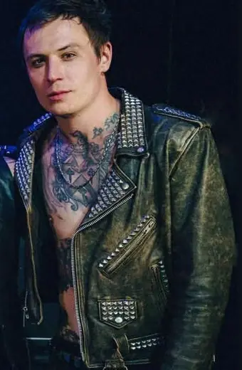 Dylan James Cassells Paradise City Studded Distressed Jacket