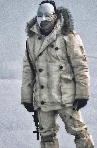No Time to Die Rami Malek Lyutsifer Safin White Fur Parka