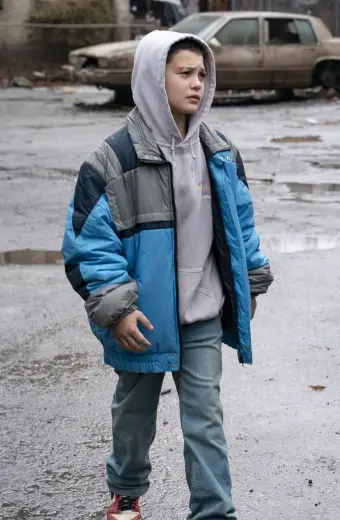 Javon Walton Samaritan Sam Cleary Blue Puffer Jacket