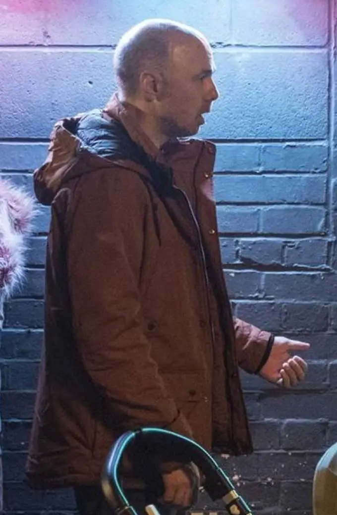 Karl Pilkington Sick Of It Brown Cotton Jacket karl-sick-of-it-jacket