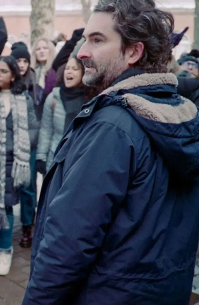 The Chair Bill Dobson Jay Duplass Hooded Black Cotton Jacket jay-duplass-the-chair-jacket