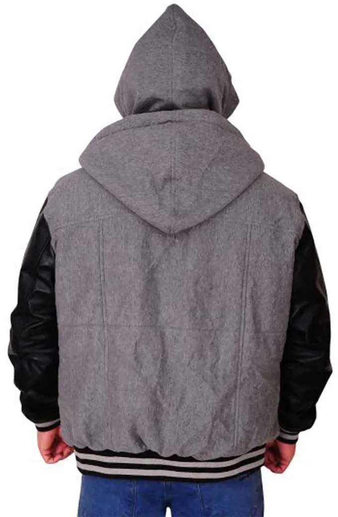 Kevin Hart Dell Scott The Upside Grey Bomber Varsity Hoodie kevin-hart-the-upside-hoodie