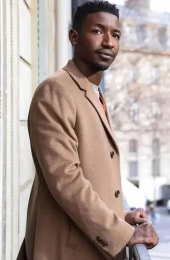 Mamoudou Athie Uncorked Elijah Beige Trench Coat