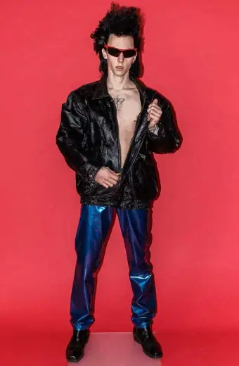 Mens Rocky Balboa Casual Vintage Bomber Black Leather Jacket