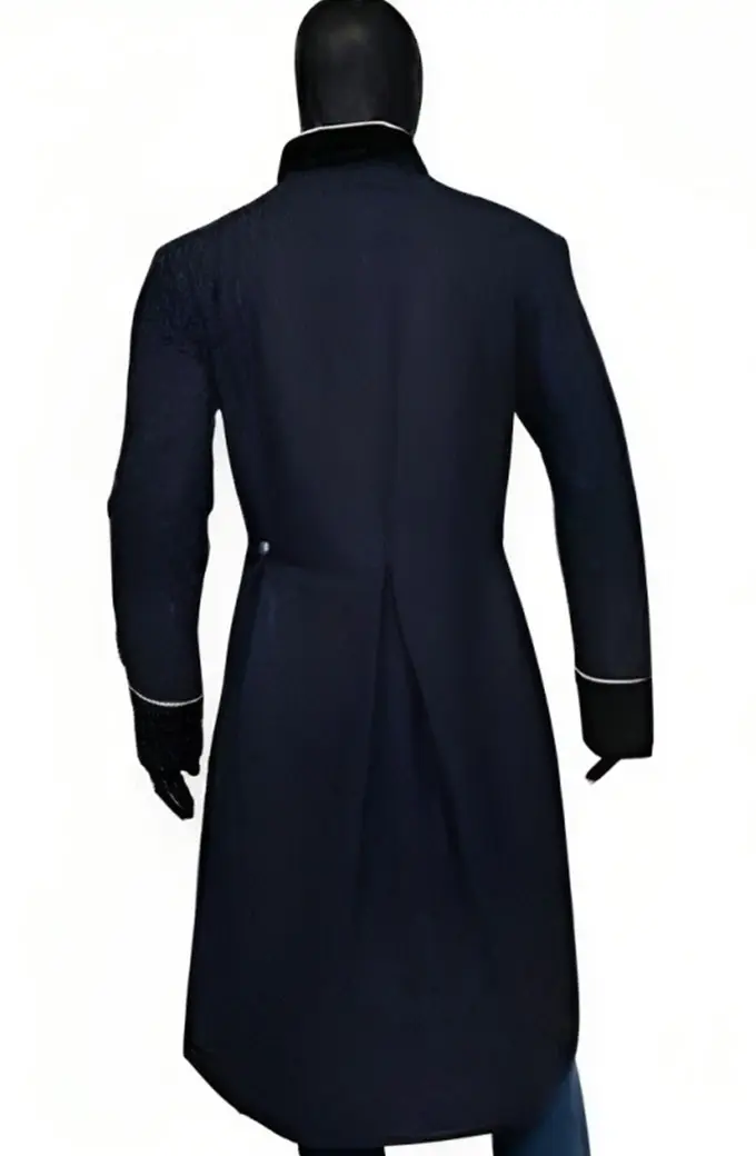 Zachary Quinto Charlie Manx NOS4A2 Dark Blue Royal Wool Coat nos4a2-charlie-manx-blue-coat