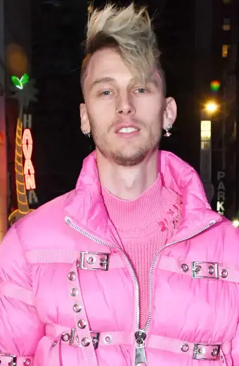 Machine Gun Kelly Times Square Concert Belted Puffer Jacket