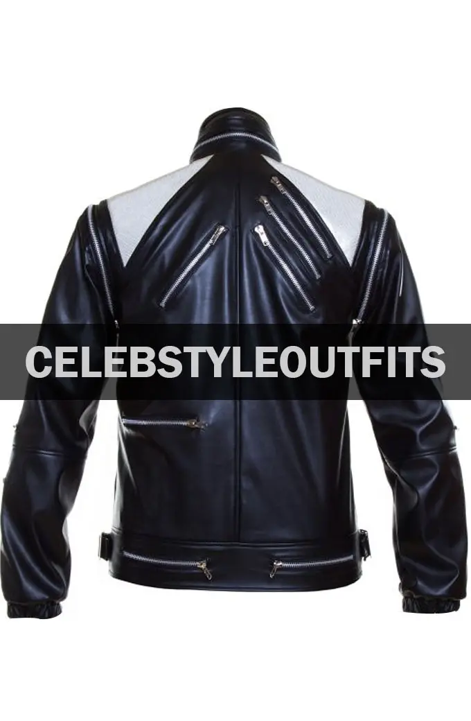 Mens Beat it Song Michael Jackson Black Biker Leather Jacket michael-jackson-beat-it-black-jacket