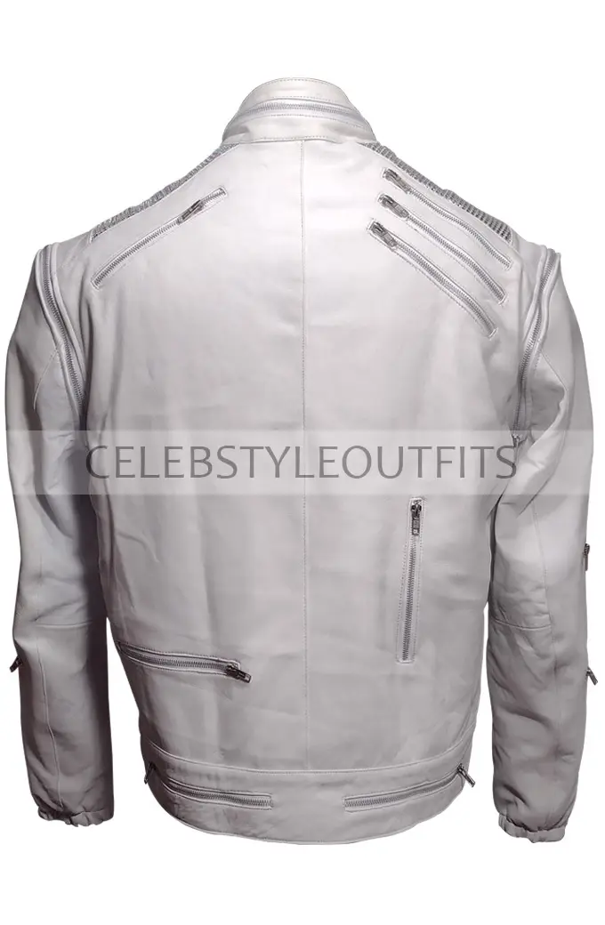 Mens Beat it Song Michael Jackson White Biker Leather Jacket michael-jackson-beat-it-white-jacket