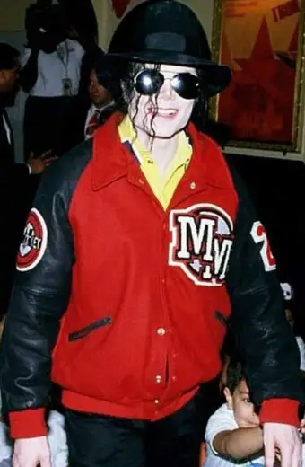 Michael Jackson Mickey Mouse Classic Vintage Red Wool Jacket