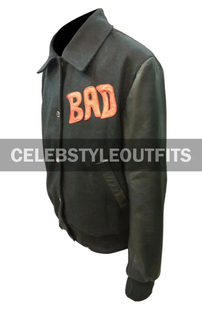 Bad Album World Tour Michael Jackson Bomber Black Wool Jacket bad-album-world-tour-michael-jackson-jacket