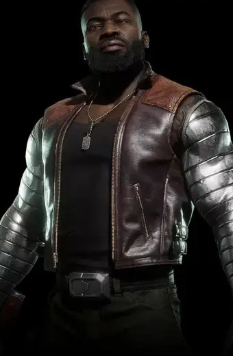 Jackson Briggs Jax Mortal Kombat Brown Cosplay Leather Vest