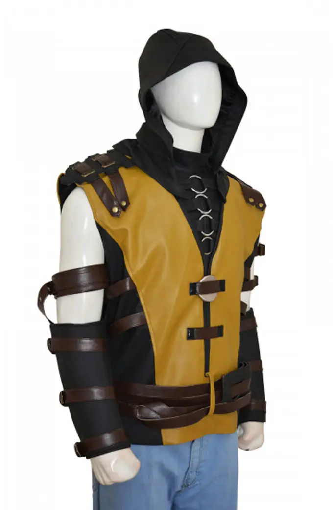 Scorpion Hanzo Hasashi Mortal Kombat Yellow Cosplay Vest mortal-kombat-scorpion-vest
