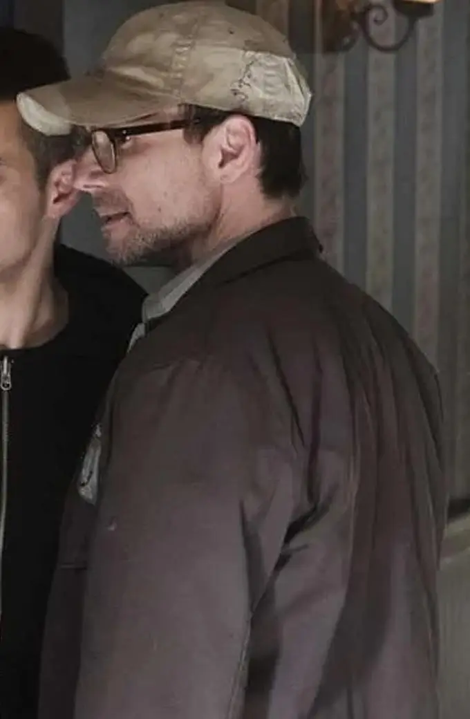 Mens Christian Slater Mr Robot Bomber Brown Cotton Jacket mr-robot-christian-slater-jacket
