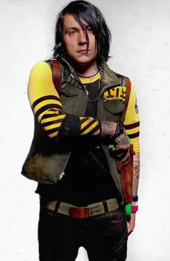 Frank Lero My Chemical Romance Fun Ghoul Green Leather Vest