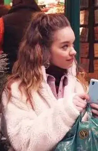 My Dads Christmas Date Olivia Mai Barrett White Bomber Jacket olivia-mai-barrett-my-dads-christmas-date-jacket