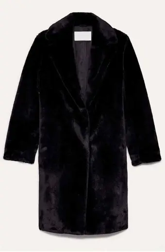 George Fan Leah Lewis Nancy Drew Black Velvet Trench Coat