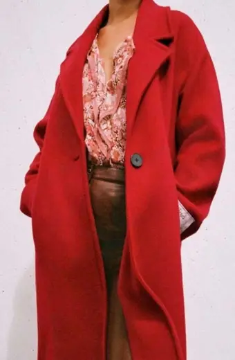 Nancy Drew TV Series Kennedy McMann Red Long Wool Trench Coat