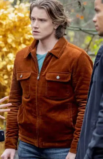 Nancy Drew TV Series Ace Alex Saxon Brown Velvet Jacket alex-saxon-nancy-drew-jacket