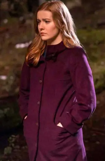 Kennedy McMann Nancy Drew TV Series Purple Wool Womens Coat