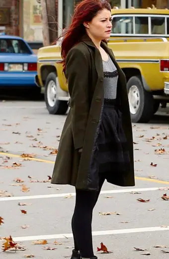 Once Upon a Time Belle Gold Belle French Lacey Green Wool Coat