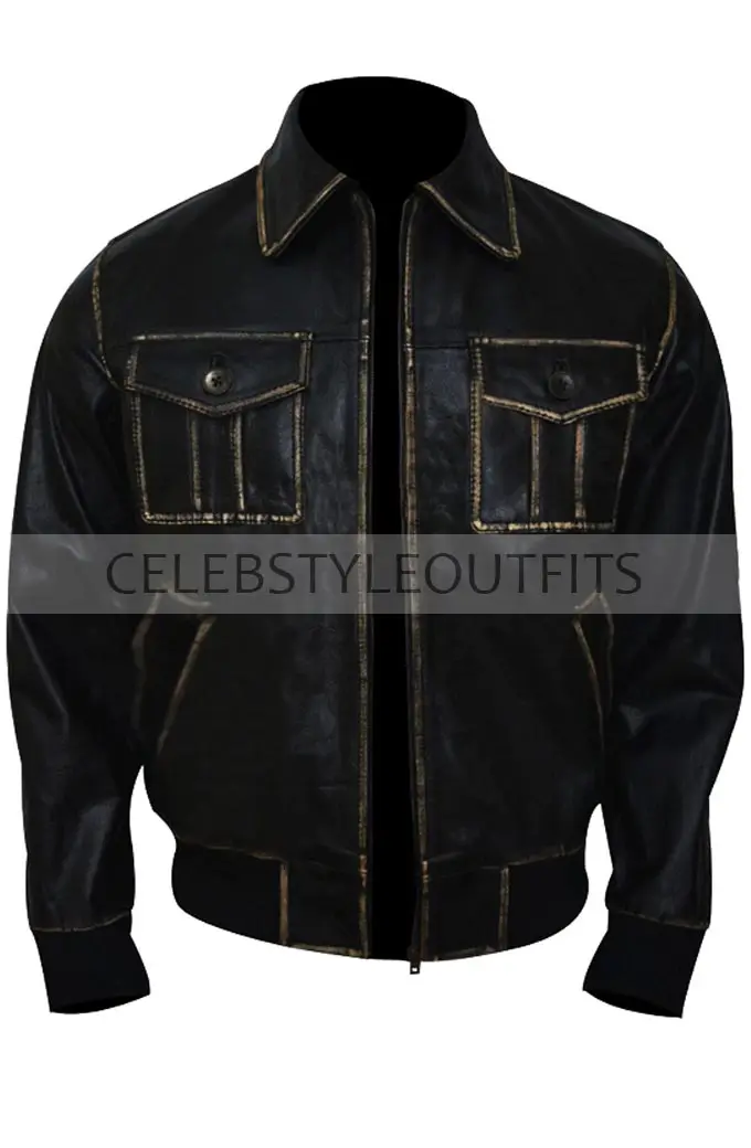 Huntsman Once Upon a Time Jamie Dornan Black Leather Jacket once-upon-time-sheriff-graham-jacket