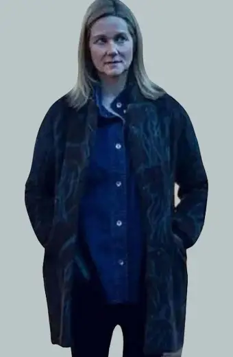 Ozark TV Series Wendy Byrde Laura Linney Black Wool Coat