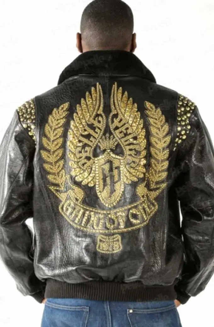 MB Pelle Pelle Gang Of One 1978 Bomber Black Leather Jacket gang-of-one-1978-pelle-pelle-black-jacket