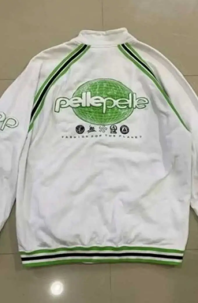 Fashion For The Planet MB 1978 Pelle Pelle White Cotton Jacket fashion-for-the-planet-pelle-pelle-jacket