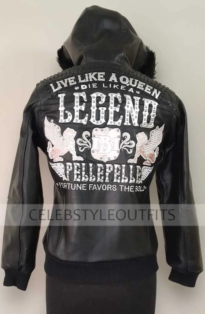 Fortune Favors The Bold Pelle Pelle Studded Fur Hooded Jacket live-like-a-queen-die-like-a-legend-pelle-pelle-jacket