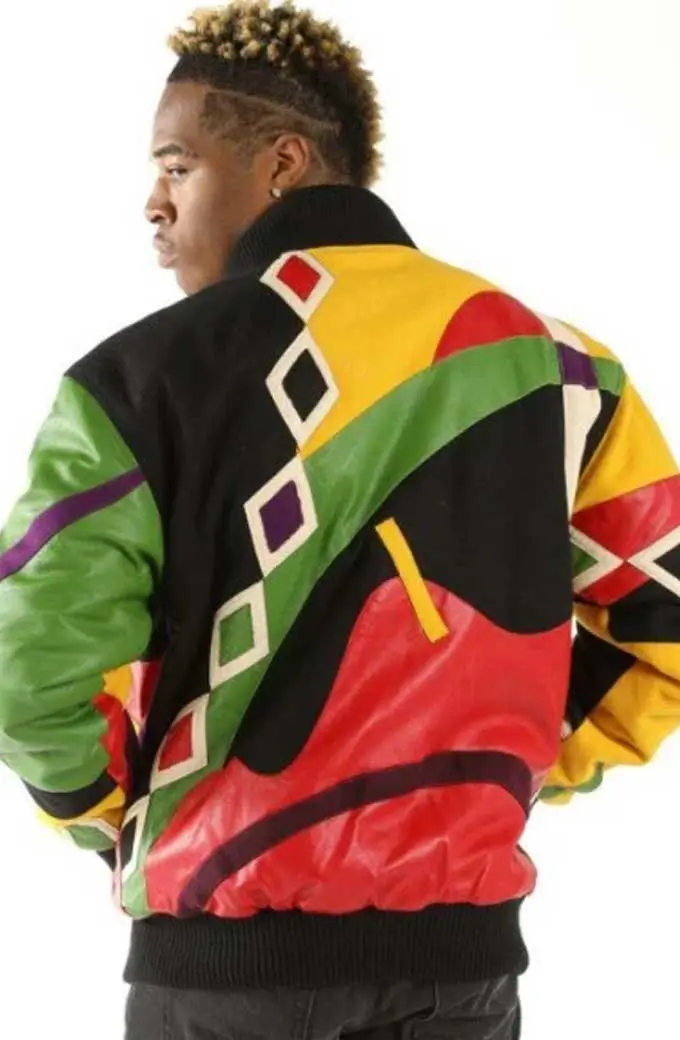 Pelle Pelle 1978 Marc Buchanan Multicolor Bomber Wool Jacket marc-buchanan-1978-pelle-pelle-wool-jacket
