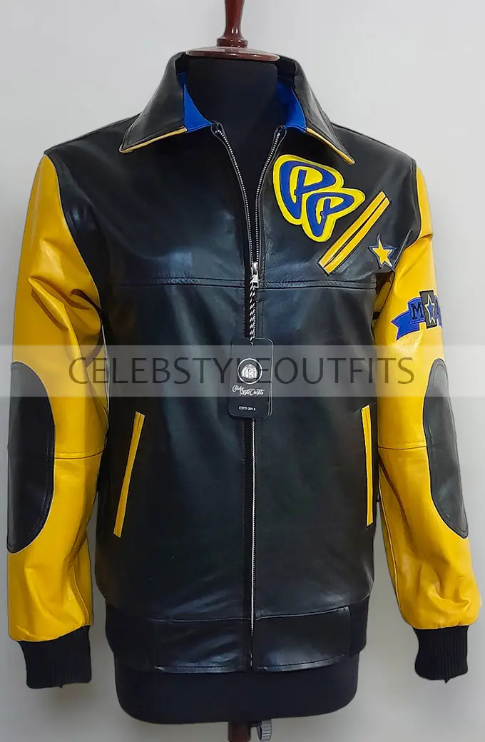 Soda Club MB Pelle Pelle 1978 Black And Yellow Bomber Jacket soda-club-pelle-pelle-1978-mb-black-yellow-jacket