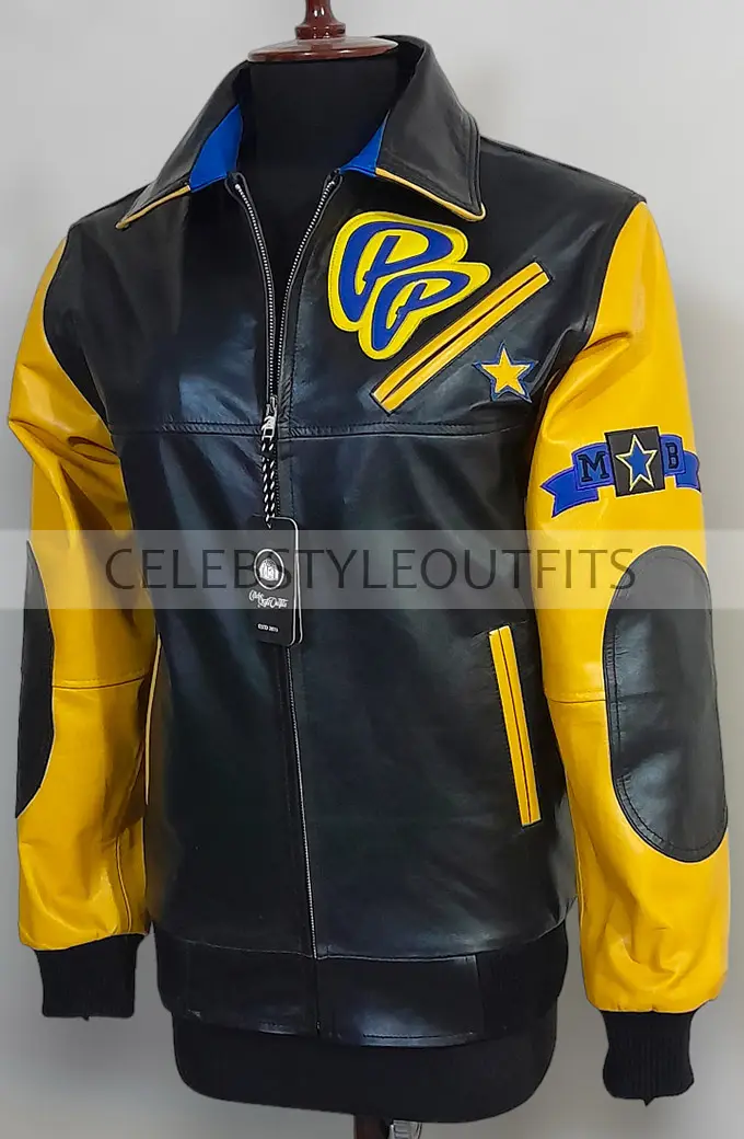 Soda Club MB Pelle Pelle 1978 Black And Yellow Bomber Jacket soda-club-pelle-pelle-1978-mb-black-yellow-jacket