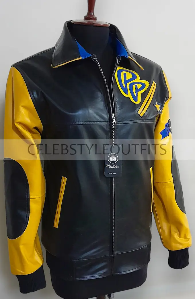 Soda Club MB Pelle Pelle 1978 Black And Yellow Bomber Jacket soda-club-pelle-pelle-1978-mb-black-yellow-jacket