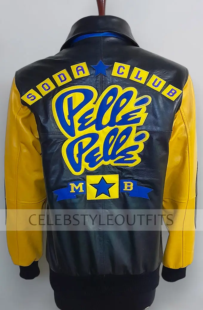Soda Club MB Pelle Pelle 1978 Black And Yellow Bomber Jacket soda-club-pelle-pelle-1978-mb-black-yellow-jacket