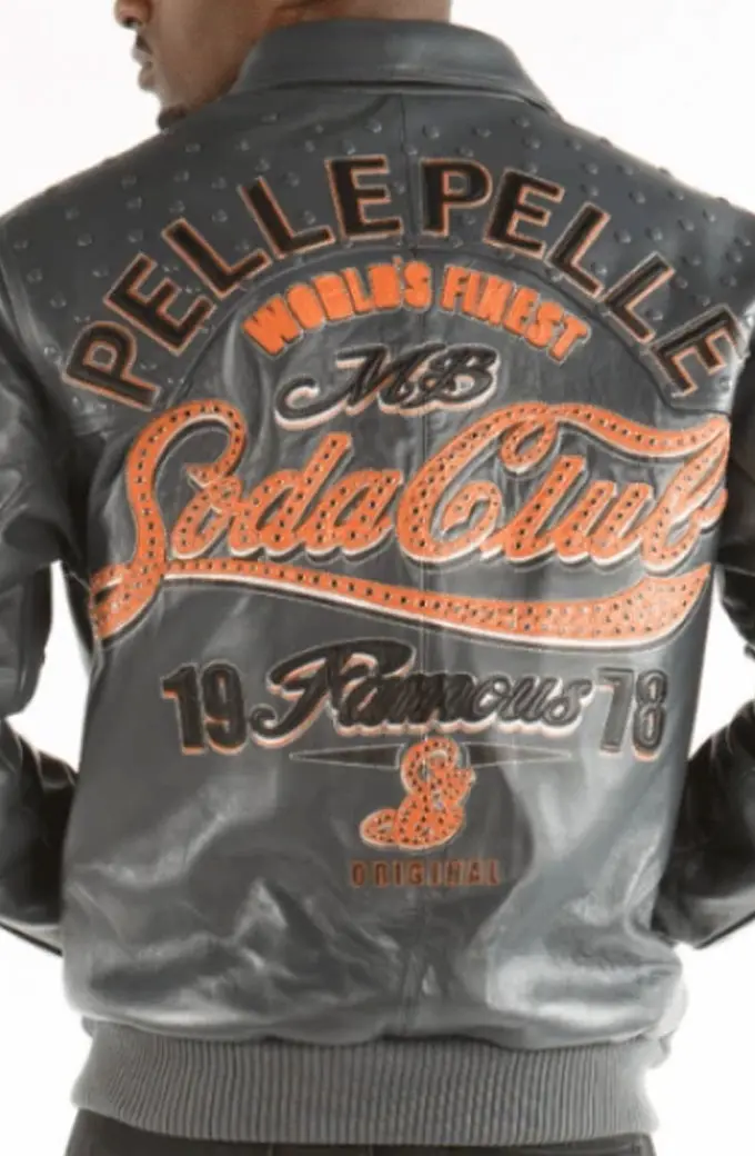 Soda Club Worlds Finest Pelle Pelle 1978 Grey Leather Jacket worlds-finest-pelle-pelle-1978-soda-club-jacket