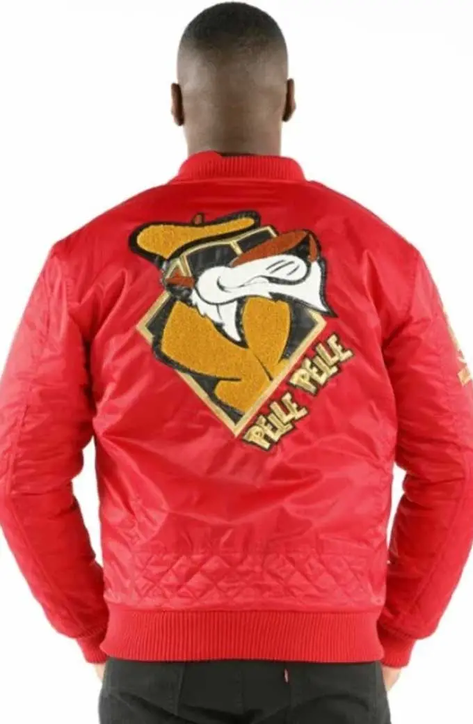 Pelle Pelle MB 1978 Cool Cat Flight Quilted Bomber Jacket pelle-pelle-cool-cat-flight-red-satin-jacket