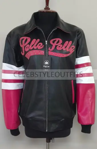 Pelle Pelle MB 1978 Vintage International Pink Bomber Jacket pelle-pelle-1978-vintage-pink-black-jacket